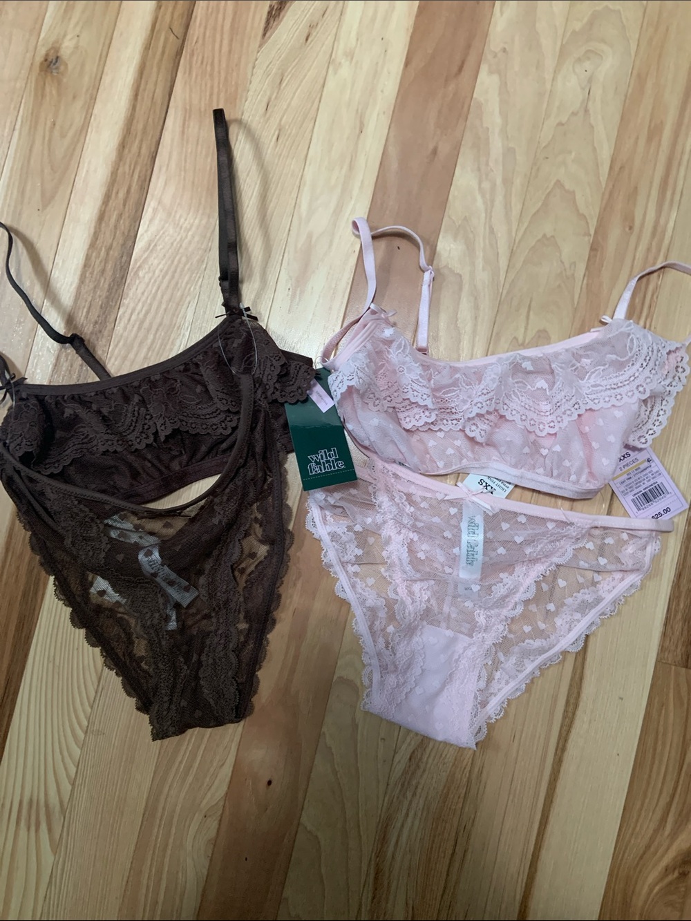 Bralette and Panties Set Bundle size XXS NWT